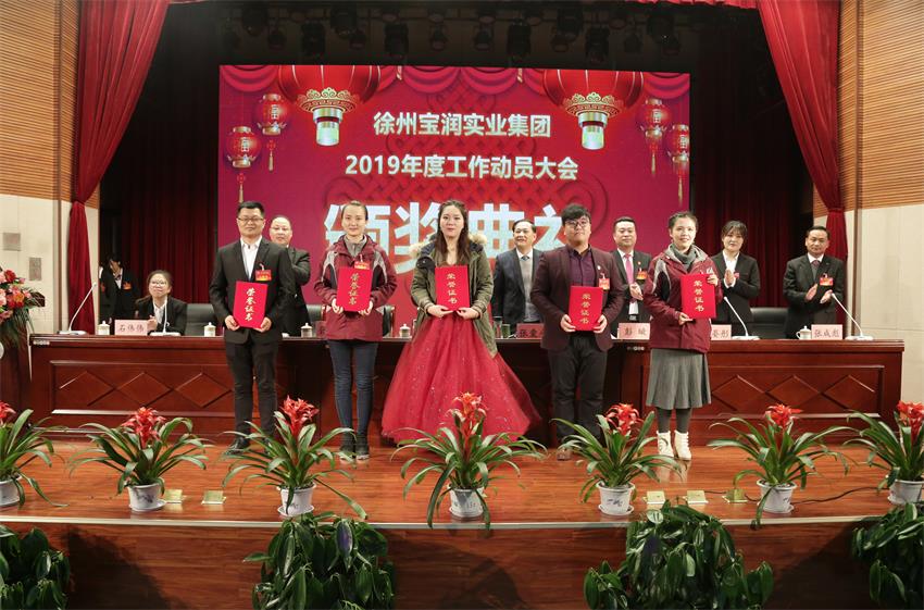 安博线上平台,安博（中国）2019年度工作动员大会---集团公司领导为先进单位和先进个人代表颁奖